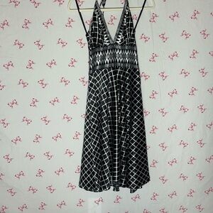Alyn Paige Black and White Backless Dress